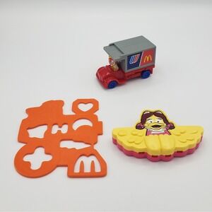 Vintage McDonald's Toys Lot Of 3 Stencil, Birdie Harmonica, United Airlines Lift